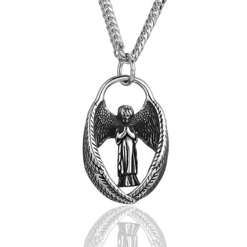 Stainless Steel Jewelry Necklace 304 Stainless Steel Angel polished fashion jewelry & Unisex Sold By PC