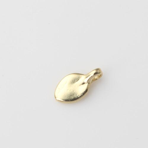 Brass Jewelry Pendants, Leaf, gold color plated, DIY, nickel, lead & cadmium free, 7x6.90x1.60mm, Sold By PC