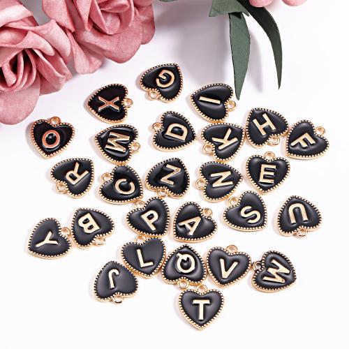 Tibetan Style Enamel Pendants, Heart, gold color plated, double-sided enamel & DIY & different designs for choice, more colors for choice, Approx 100PCs/Bag, Sold By Bag