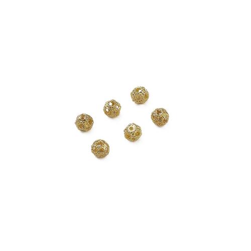 Brass Jewelry Beads, plated, DIY, golden, 4mm, Hole:Approx 0.5mm, 20PCs/Bag, Sold By Bag