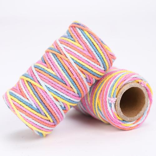 Cordón de algodón, Hilo de algodón, Bricolaje, más colores para la opción, 23Yardpatio/Carrete, Vendido por Carrete