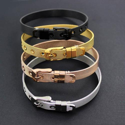 Stainless Steel Jewelry Bracelet, 304 Stainless Steel, fashion jewelry & Unisex, more colors for choice, Length:Approx 21.5 cm, Sold By PC
