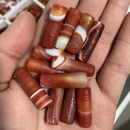 Natural Red Agate Beads, DIY, red, 10x30mm, 5PCs/Lot, Sold By Lot