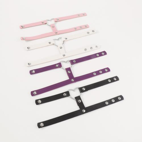 Bracelets cordon PU, cuir PU, avec fer & alliage de zinc, Placage, Double couche & pour femme, plus de couleurs à choisir, Vendu par PC