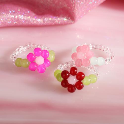 Crystal Finger Ring with Elastic Thread fashion jewelry & for woman Sold By PC
