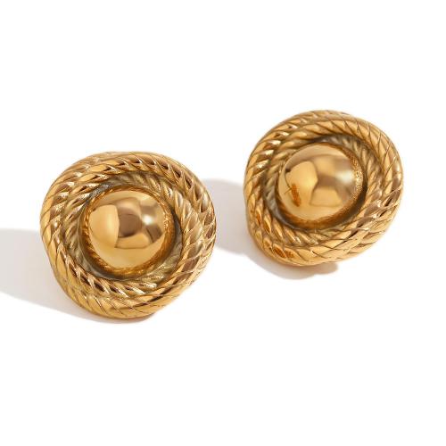 Stainless Steel Stud Earrings 316L Stainless Steel fashion jewelry & for woman 23.40mm Sold By Pair