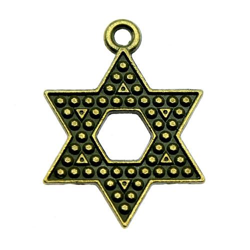 Tibetan Style Hollow Pendants, Hexagram, plated, vintage & fashion jewelry & DIY, more colors for choice, 28x20mm, Sold By PC