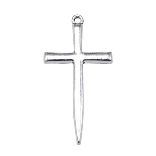 Tibetan Style Cross Pendants, antique silver color plated, vintage & fashion jewelry & DIY, 46x24mm, Sold By PC