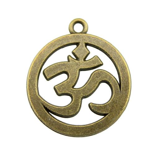 Tibetan Style Hollow Pendants, Flat Round, plated, vintage & fashion jewelry & DIY, more colors for choice, 25mm, Sold By PC
