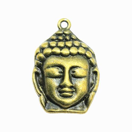 Tibetan Style Pendants, Buddha, plated, vintage & fashion jewelry & DIY, more colors for choice, 29x19mm, Sold By PC
