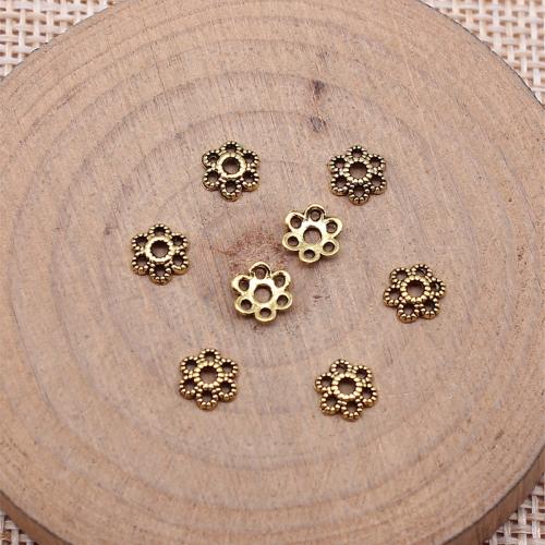 Tibetan Style Bead Cap, Flower, plated, DIY, more colors for choice, nickel, lead & cadmium free, 6x2mm, Approx 50PCs/Bag, Sold By Bag