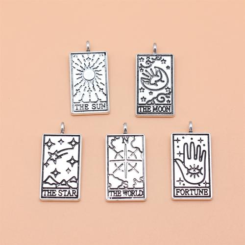 Tibetan Style Pendants, antique silver color plated, 5 pieces & DIY, nickel, lead & cadmium free, Sold By Set