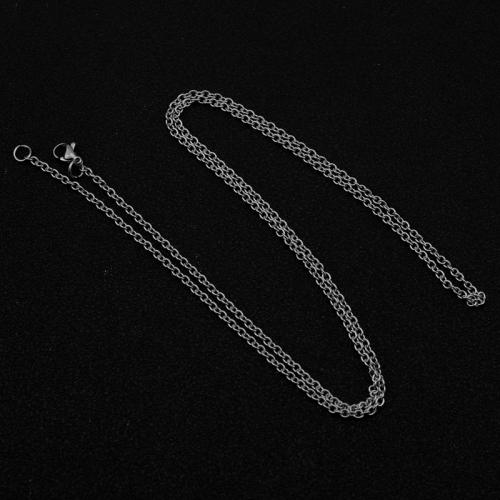 Stainless Steel Necklace Chain, 304 Stainless Steel, different length for choice & DIY & different size for choice, original color, Sold By PC