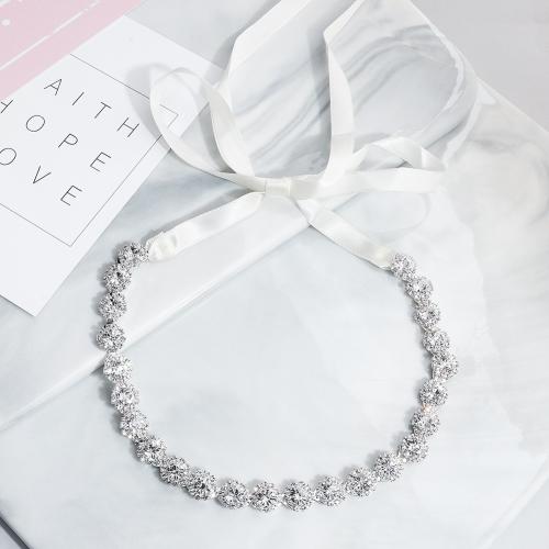 Headband Zinc Alloy plated for bridal & with rhinestone nickel lead & cadmium free Sold By PC