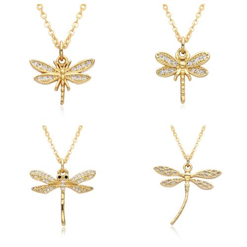 Cubic Zircon Micro Pave Brass Necklace gold color plated & micro pave cubic zirconia nickel lead & cadmium free Sold By PC