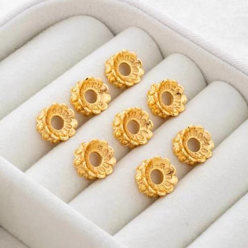 Brass Spacer Beads, gold color plated, DIY & different size for choice, more colors for choice, nickel, lead & cadmium free, Sold By PC