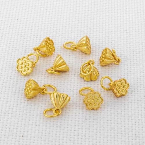 Brass Jewelry Pendants, Lotus Seedpod, gold color plated, DIY & different size for choice, more colors for choice, nickel, lead & cadmium free, Sold By PC