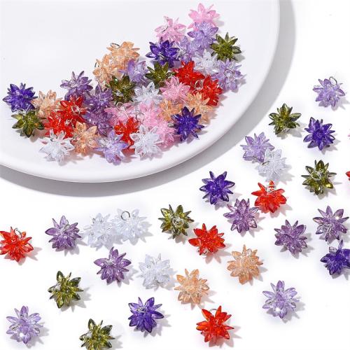 Cubic Zirconia Pendant, Snowflake, DIY, more colors for choice, 12mm, Sold By PC