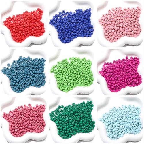 Acrylic Jewelry Beads, Flat Round, DIY, more colors for choice, 7x4mm, 100PCs/Bag, Sold By Bag