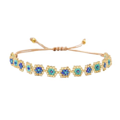 Bracelet de perles de verre, avec Fibre de polyester, fait à la main, styles différents pour le choix & pour femme, plus de couleurs à choisir, Vendu par PC