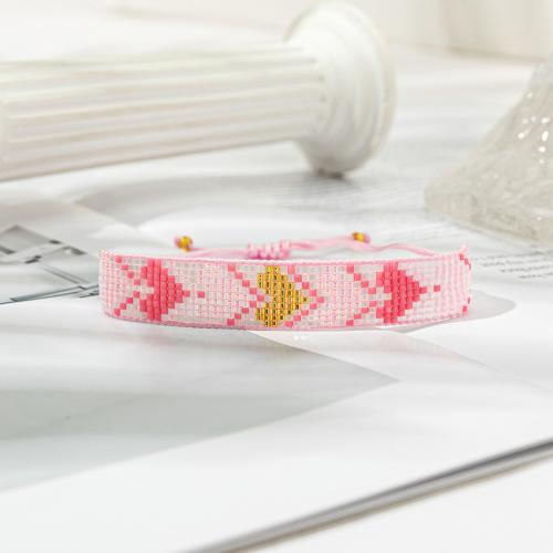 verre bracelet, avec cordon de polyester, fait à la main, styles différents pour le choix & pour femme, plus de couleurs à choisir, Vendu par PC