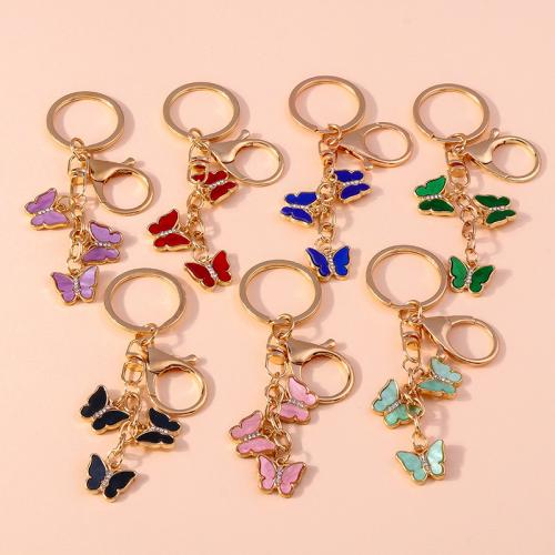 Tibetan Style Key Clasp, Unisex & micro pave cubic zirconia & enamel, more colors for choice, Sold By Bag