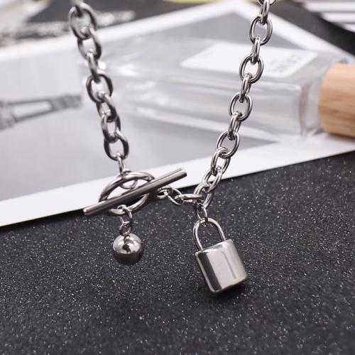 Titanium Steel Necklace fashion jewelry & Unisex original color Length Approx 50 cm Sold By PC
