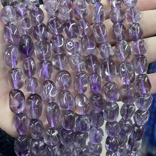 Natural Amethyst Beads, Nuggets, fashion jewelry & DIY, purple, 11x14mm, Sold Per Approx 38 cm Strand