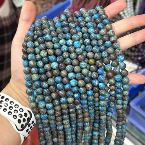 Gemstone Jewelry Beads, Natural Stone, Round, polished, fashion jewelry & DIY & different size for choice, mixed colors, Sold Per Approx 38 cm Strand