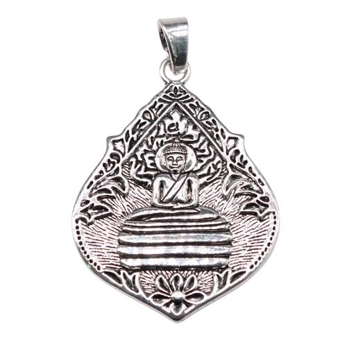 Tibetan Style Pendants, antique silver color plated, vintage & fashion jewelry & DIY, 72x54mm, Sold By PC