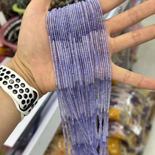 Gemstone Jewelry Beads, Tanzanite, Round, polished, fashion jewelry & DIY & faceted, hyacinthine, 2mm, Approx 130PCs/Strand, Sold By Strand