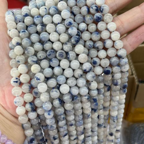 Gemstone Jewelry Beads Dumortierite Round polished fashion jewelry & DIY mixed colors Sold Per Approx 38 cm Strand