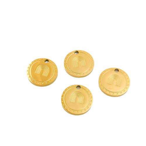 Bijoux pendentifs en acier inoxydable , acier inoxydable 316L, DIY, doré, 11.50x11.50mm, 2PC/sac, Vendu par sac