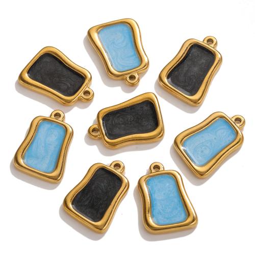 Stainless Steel Pendants, 304 Stainless Steel, DIY & enamel, more colors for choice, 15.50x22mm, 5PCs/Bag, Sold By Bag