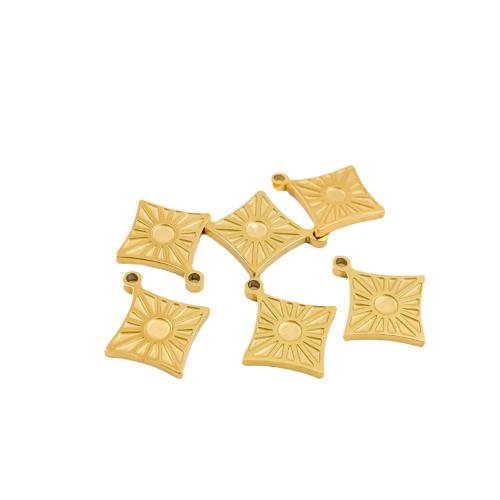 Bijoux pendentifs en acier inoxydable , acier inoxydable 316L, DIY, doré, 12x10mm, 2PC/sac, Vendu par sac