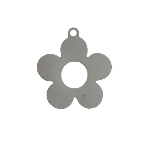 Stainless Steel Flower Pendant 304 Stainless Steel polished DIY original color Sold By PC