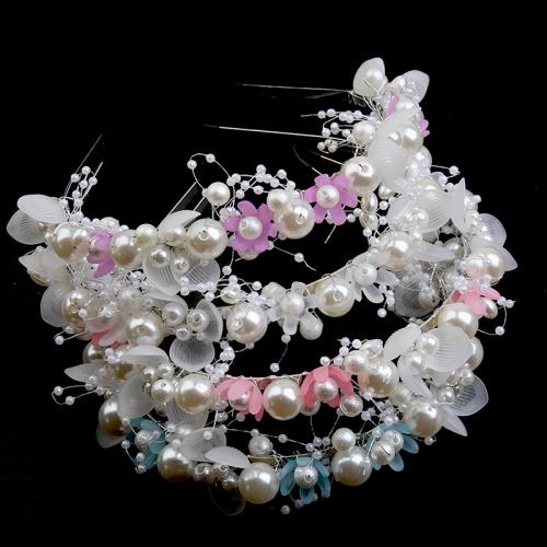 Hair Bands Zinc Alloy with Resin & Plastic Pearl handmade for woman nickel lead & cadmium free Sold By PC