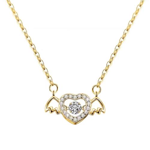 Cubic Zircon Micro Pave Brass Necklace with 5CM extender chain plated micro pave cubic zirconia & for woman Length Approx 40 cm Sold By PC