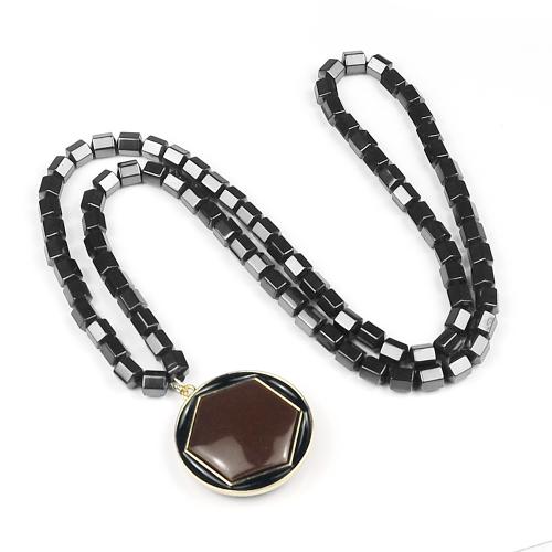 Parures de bijoux, Hématite, avec alliage de zinc, poli, unisexe & styles différents pour le choix, noire, Vendu par PC