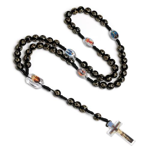 Mode halsband smycken, Plast, med Bomull Cord, handgjord, Unisex & dekal, fler färger för val, Längd Ca 41-50 cm, Säljs av PC