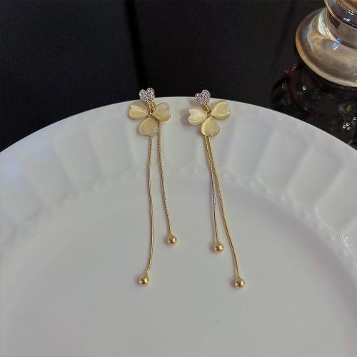 Brass Drop Earring with Resin plated & for woman & with rhinestone earring length 60-180mm Sold By Pair