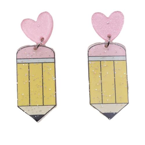 Acryl Tropfen Ohrring, Kunstdruck, verschiedene Stile für Wahl & für Frau, verkauft von Paar