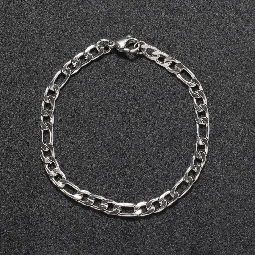 Titanium Steel Bracelet & Bangle, fashion jewelry & different length for choice & Unisex, original color, Sold By PC