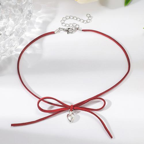 Fashion Choker Necklace Velveteen with Copper Coated Plastic with 6cm extender chain fashion jewelry & for woman nickel lead & cadmium free Length Approx 30 cm Sold By PC