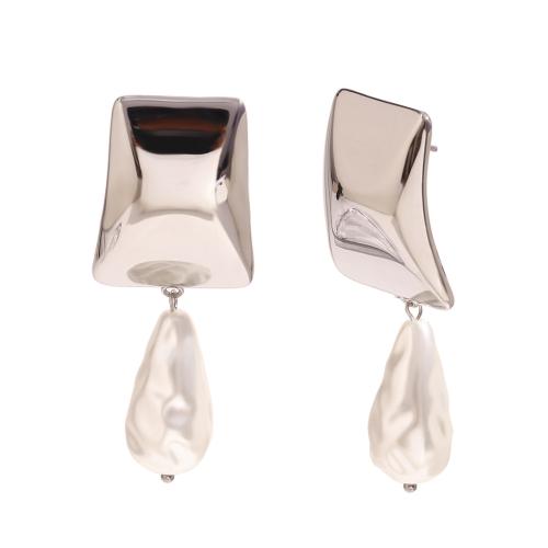 Edelstahl Ohrringe, 316 L Edelstahl, mit Kunststoff Perlen, Modeschmuck & für Frau, keine, verkauft von Paar