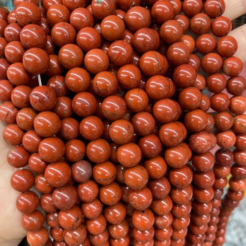 Gemstone Jewelry Beads, Red Jasper, Round, fashion jewelry & DIY & different size for choice, red, Sold Per Approx 38 cm Strand