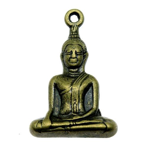 Tibetan Style Pendants, Buddha, plated, vintage & fashion jewelry & DIY, more colors for choice, 35x23mm, Sold By PC
