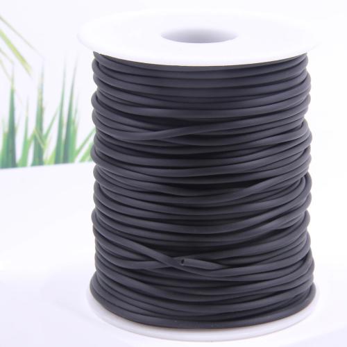Fahion Cord Jewelry, Silicone, with plastic spool, fashion jewelry & DIY, more colors for choice, 2mm, 50m/Spool, Sold By Spool