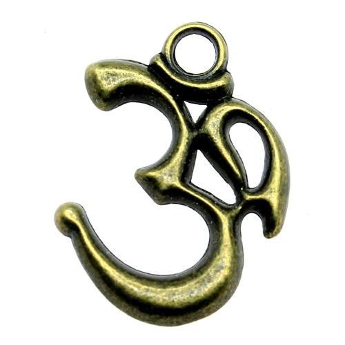 Zinc Alloy Alphabet and number Pendants plated vintage & fashion jewelry & DIY Sold By PC