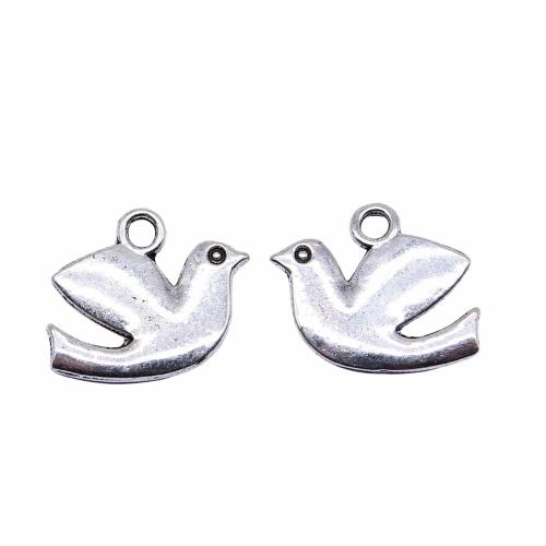 Zinc Alloy Animal Pendants Dove plated vintage & fashion jewelry & DIY Sold By PC